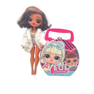 LOL Surprise‎ OMG Fashion Doll Brunette Bob White Faux Fur Jacket Nude 6.5" MGA